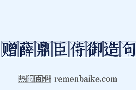 赠薛鼎臣侍御造句是什么意思的图片